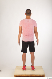  Colin black shorts clothing pink t shirt red shoes standing whole body 0005.jpg